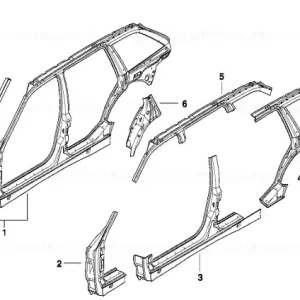 Retur gratuit Placă de conexiune cadru lateral stâng - BMW