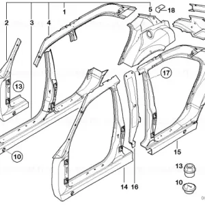 Cumpără acum Placă de conexiune cadru lateral stâng - BMW