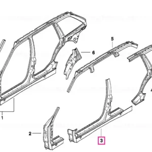 Stâlp B cu panou lateral stâng - BMW Comandă acum