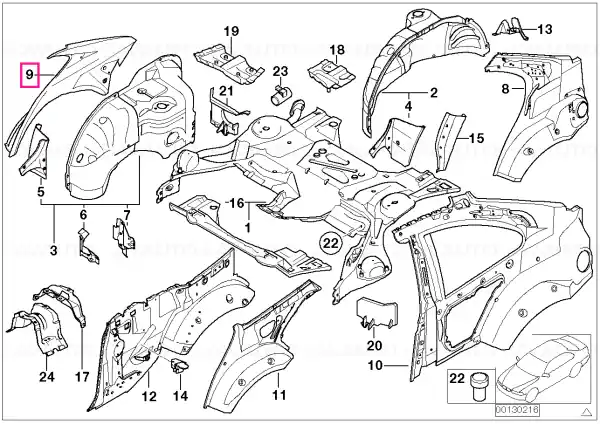 Reducere extra Stâlp exterior C drept - BMW