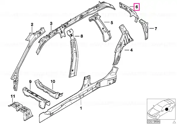 Reducere de preț Stâlp interior D stâng - BMW