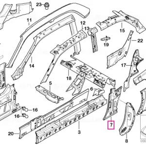 Stâlp B interior drept - BMW Lichidare de stoc