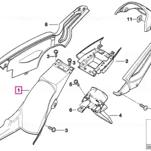 Comandă acum Capac roată, secțiune față, negru, spate - BMW Motorrad