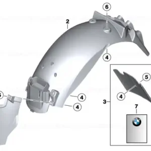 Calitate înaltă Capac roată secțiune față spate - BMW Motorrad