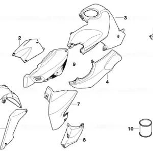 Laterală spate stânga DARK-GRAPHITE - BMW Motorrad Plată securizată