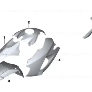 Ornament spate dreapta GRAU - BMW Motorrad Disponibil imediat