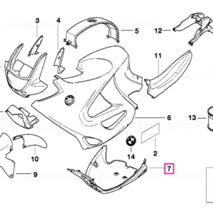 Deflector motor negru SCHWARZ - BMW Motorrad Reducere specială