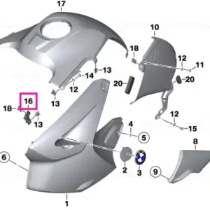 Suport panou ornamental stanga - BMW Motorrad Popular