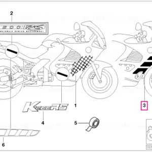 Benzi decorative carenaj stânga OR/SI/TR - BMW Motorrad Retur gratuit