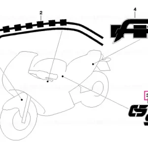 Popular Autocolant corp lateral jos stânga GS NEGRU GS SCHWARZ - BMW Motorrad