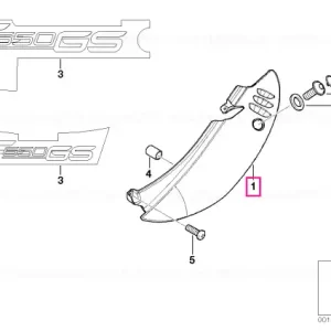Cumpără acum Piesa corp lateral spate stânga EISBERGSILBER - BMW Motorrad
