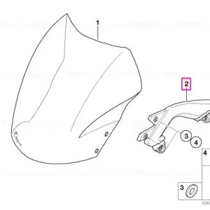 Suport parabriza negru dreapta - BMW Motorrad Livrare rapidă