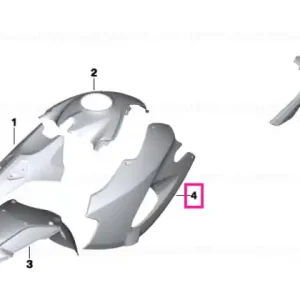 Panou ornamental lateral fata dreapta GRAU - BMW Motorrad Ofertă exclusivă