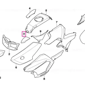 Capac triunghi oglindă, extern stânga GRANITE-GREY - BMW Motorrad Disponibil imediat