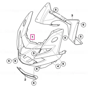 Retur gratuit Panou ornamental partea superioara DARK-BL DARK-BLUE - BMW Motorrad