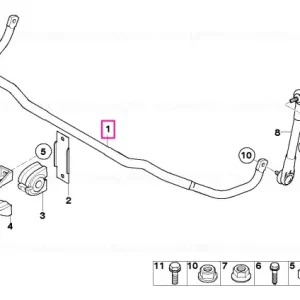 Stabilizator față D=28MM - BMW Disponibil imediat