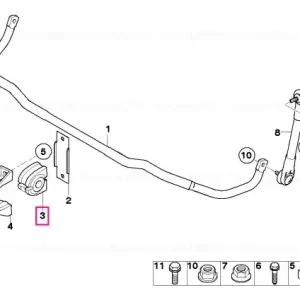 Rulment izolator stabilizator D=26,5MM - BMW Reducere extra