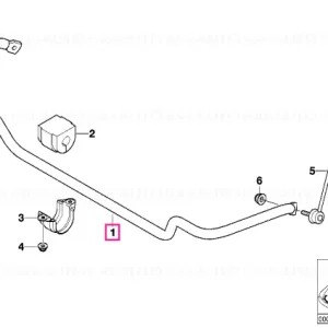 Stabilizator față D=23MM - BMW Livrare expres