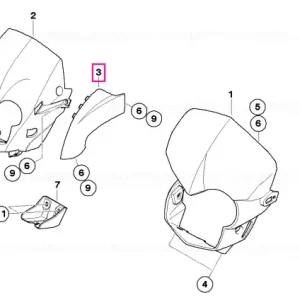 Acoperire dreapta - BMW Motorrad Reducere