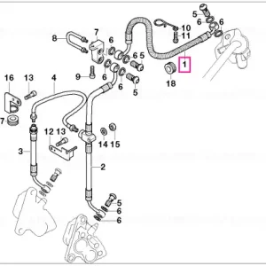 Retur gratuit Furtun frână ghidon larg L=445MM - BMW Motorrad
