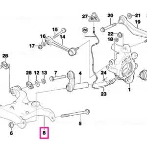 Retur ușor Braț oscillant dreapta - BMW