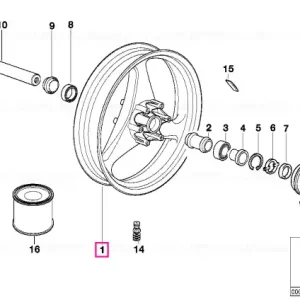 Jantă fontă argintie față 3,50X17 - BMW Motorrad Vezi acum