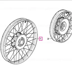 Spită roată față 2,50X19MTH2 - BMW Motorrad Retur ușor
