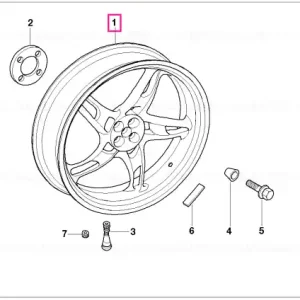Ieftin Roată spate argintie 5,50X17 - BMW Motorrad
