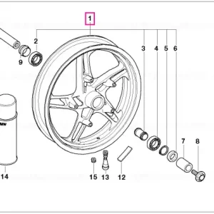 Reducere Roată față 3,50 X 17 - BMW Motorrad