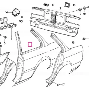 Bestseller Panou lateral spate stânga - BMW