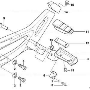 Cumpără online Suport repaos picior spate stânga - BMW Motorrad