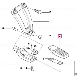 Reducere Cauciuc repaos picior spate - BMW Motorrad