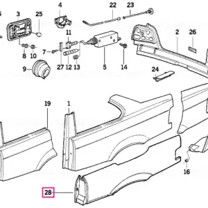 Bestseller Panou lateral spate dreapta - BMW