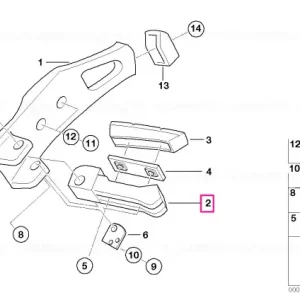Repoziție spate stânga, SILBER - BMW Motorrad Disponibil imediat