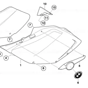 Noutate Panou garnitură lateral dreapta fonoizolant - BMW Motorrad