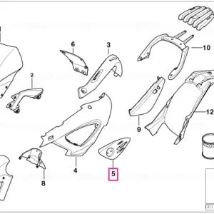 Capac insert, dreapta GRAPHITAN - BMW Motorrad Calitate înaltă