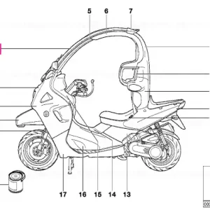 Acoperire coloană A stânga - BMW Motorrad Vezi acum