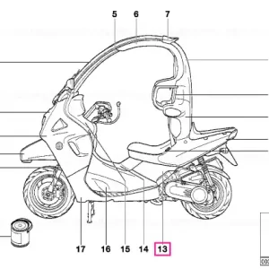 Capac service stânga SCHWARZ - BMW Motorrad Expediere rapidă