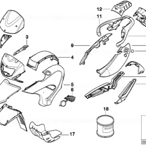 Acoperire dreapta SILVER - BMW Motorrad Reducere specială