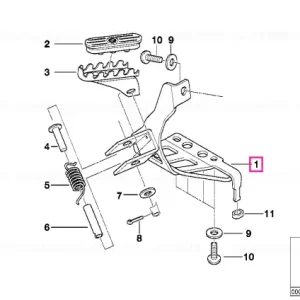 Placă repoziție stânga fără stop VORNE - BMW Motorrad Mai ieftin