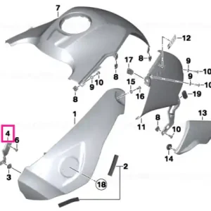 Suport panou trim, stânga - BMW Motorrad Super ofertă
