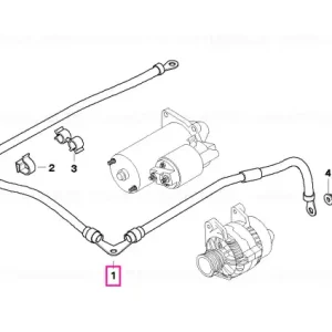 Cablu alternator-demaror-bază B+ - BMW Retur ușor