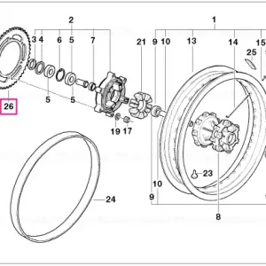 Plată securizată Pinion aluminiu Z=47 - BMW Motorrad