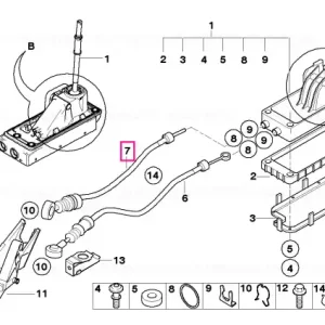 Livrare rapidă Cablu schimbător selector - BMW - Mini