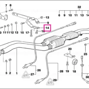 Colier inferior D=63,5MM - BMW Plată securizată