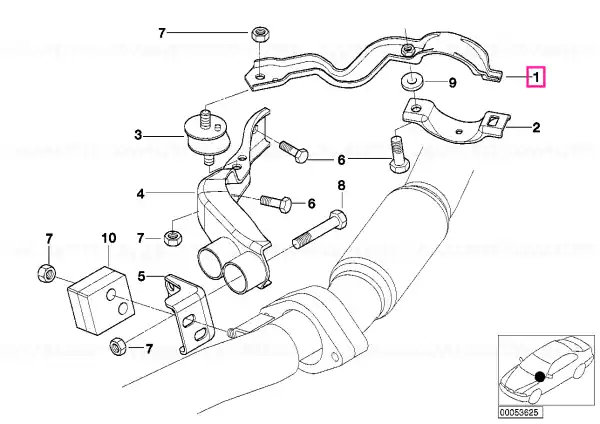 Reducere extra Suport catalizator 1-4 - BMW