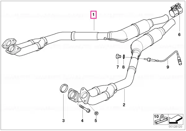 Retur ușor Conduct eşapament catalizator ZYL.1-4 - BMW