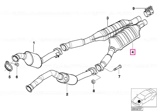 Conduct eşapament catalizator ZYL.5-8 - BMW Comandă acum