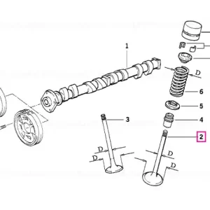 Supapă admisie mărit +0,2mm 33,0/6,15MM - BMW Reducere de preț