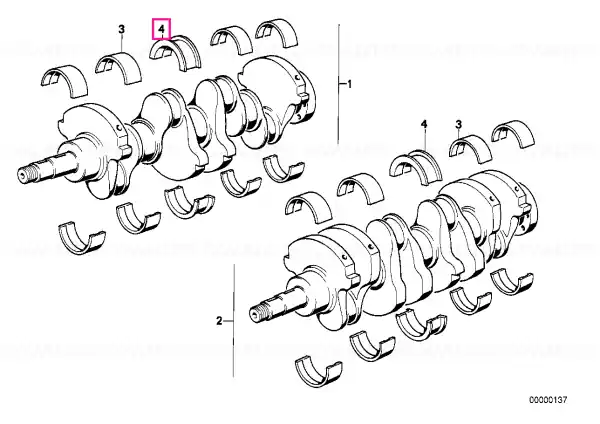 Cuzinet ghidaj albastru 54,75MM 54,75MM(+0,25) - BMW Premium